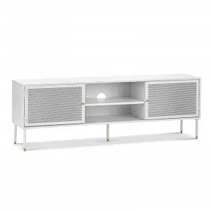 Mesh Steel TV Unit, Matte White by L3 Home, a Entertainment Units & TV Stands for sale on Style Sourcebook