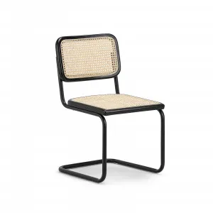 Blaire Set of 2 Rattan Cantilever Dining Chair, Black by L3 Home, a Dining Chairs for sale on Style Sourcebook