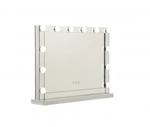 Ava Makeup Mirror With LED Bulbs Light 58cm x 46cm by Luxe Mirrors, a Shaving Cabinets for sale on Style Sourcebook