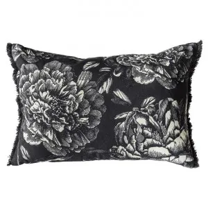 Roca Cotton Lumbar Cushion, Black by Casa Bella, a Cushions, Decorative Pillows for sale on Style Sourcebook