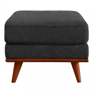 Astrid Ottoman in Talent Charcoal / Brown Leg by OzDesignFurniture, a Ottomans for sale on Style Sourcebook