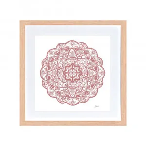 Marrakesh Mandala in Blush Pink Fine Art Print | FRAMED Tasmanian Oak Boxed Frame Square (30cm x 30cm) by Luxe Mirrors, a Artwork & Wall Decor for sale on Style Sourcebook