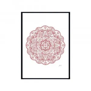 Marrakesh Mandala in Blush Pink Fine Art Print | FRAMED Black Boxed Frame A3 (29.7cm x 42cm) by Luxe Mirrors, a Artwork & Wall Decor for sale on Style Sourcebook