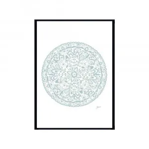 Sahara Mandala in Haze Fine Art Print | FRAMED Black Boxed Frame A3 (29.7cm x 42cm) by Luxe Mirrors, a Artwork & Wall Decor for sale on Style Sourcebook