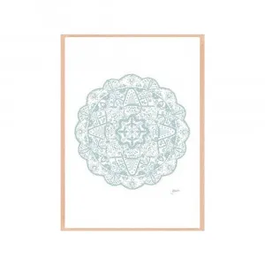 Marrakesh Mandala in Haze Fine Art Print | FRAMED Tasmanian Oak Boxed Frame A3 (29.7cm x 42cm) by Luxe Mirrors, a Artwork & Wall Decor for sale on Style Sourcebook