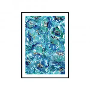 The Garden of Blue Tranquility 1 Fine Art Print | FRAMED Black Boxed Frame A3 (29.7cm x 42cm) by Luxe Mirrors, a Artwork & Wall Decor for sale on Style Sourcebook