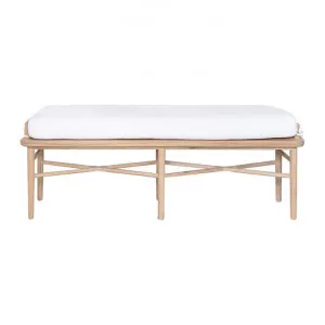 Leicester American Oak Timber Bed End Bench with Cushion, 150cm by Ambience Interiors, a Benches for sale on Style Sourcebook