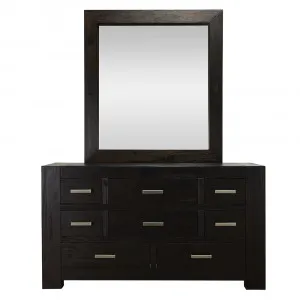 Bargara Dresser With Mirror Midnight Oak by James Lane, a Dressers & Chests of Drawers for sale on Style Sourcebook