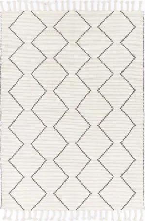 Petrus Diamond Tassel Cream Rug by Wild Yarn, a Contemporary Rugs for sale on Style Sourcebook