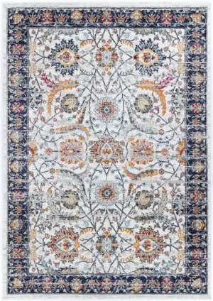 Providence Cream Blue Rug by Wild Yarn, a Persian Rugs for sale on Style Sourcebook