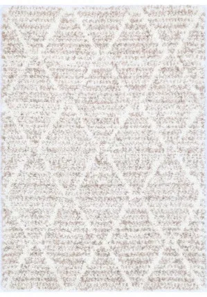 Effete Ivory Shaggy Trellis Rug by Wild Yarn, a Shag Rugs for sale on Style Sourcebook