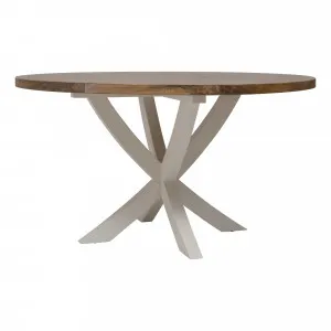 Mango Creek Round Dining Table 120cm in White / Clear by OzDesignFurniture, a Dining Tables for sale on Style Sourcebook