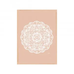 Marrakesh Mandala in Light Blush Solid Fine Art Print | FRAMED Tasmanian Oak Boxed Frame A3 (29.7cm x 42cm) No Border by Luxe Mirrors, a Artwork & Wall Decor for sale on Style Sourcebook