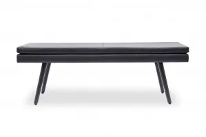 Niagra Scandi Bench, Black PU Leather, by Lounge Lovers by Lounge Lovers, a Chairs for sale on Style Sourcebook