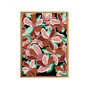 Flowers for Days #1 in Earth Multi Fine Art Print | FRAMED Tasmanian Oak Boxed Frame A3 (29.7cm x 42cm) No White Border by Luxe Mirrors, a Artwork & Wall Decor for sale on Style Sourcebook