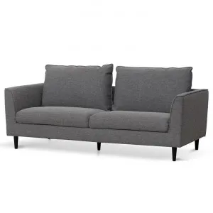 Kavan 3 Seater Fabric Sofa - Graphite Grey with Black Leg by Interior Secrets - AfterPay Available by Interior Secrets, a Sofas for sale on Style Sourcebook