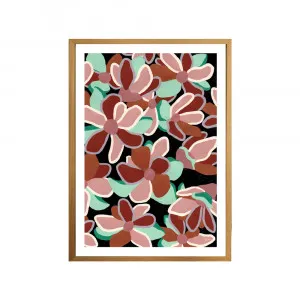 Flowers for Days #2 in Earth Multi Fine Art Print | FRAMED Tasmanian Oak Boxed Frame A3 (29.7cm x 42cm) With White Border by Luxe Mirrors, a Artwork & Wall Decor for sale on Style Sourcebook