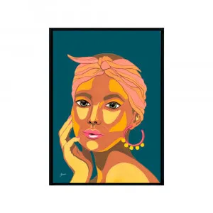 They call me Lola in Dark Teal Fine Art Print | FRAMED Black Boxed Frame A3 (29.7cm x 42cm) No White Border by Luxe Mirrors, a Artwork & Wall Decor for sale on Style Sourcebook