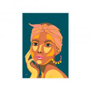 They call me Lola in Dark Teal Fine Art Print | FRAMED White Boxed Frame A3 (29.7cm x 42cm) No White Border by Luxe Mirrors, a Artwork & Wall Decor for sale on Style Sourcebook