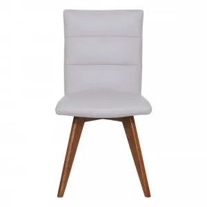 Hudson Dining Chair in Leather Pewter / Stain by OzDesignFurniture, a Dining Chairs for sale on Style Sourcebook