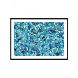 The Garden of Blue Tranquility Fine Art Print | FRAMED Black Boxed Frame A3 (29.7cm x 42cm) by Luxe Mirrors, a Artwork & Wall Decor for sale on Style Sourcebook