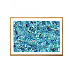 The Garden of Blue Tranquility Fine Art Print | FRAMED Tasmanian Oak Boxed Frame A3 (29.7cm x 42cm) by Luxe Mirrors, a Artwork & Wall Decor for sale on Style Sourcebook