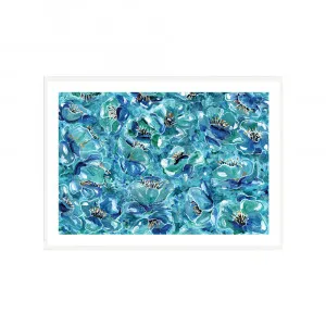 The Garden of Blue Tranquility Fine Art Print | FRAMED White Boxed Frame A3 (29.7cm x 42cm) by Luxe Mirrors, a Artwork & Wall Decor for sale on Style Sourcebook