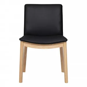 Everest Dining Chair in Leather Black / Clear by OzDesignFurniture, a Dining Chairs for sale on Style Sourcebook