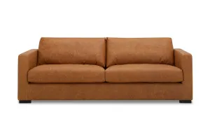 Urban Leather 3 Seat Sofa, Tan, by Lounge Lovers by Lounge Lovers, a Sofas for sale on Style Sourcebook