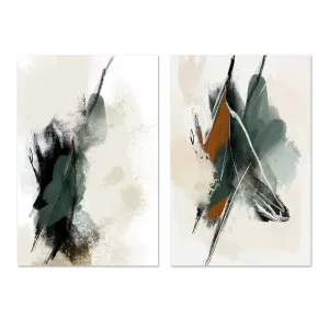 Forest Green Abstract, Style A & B, Set Of 2 , By Karine Tonial Grimm by Gioia Wall Art, a Prints for sale on Style Sourcebook