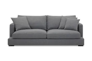 Long Beach Coastal 3 Seat Sofa, Dark Grey, by Lounge Lovers by Lounge Lovers, a Sofas for sale on Style Sourcebook