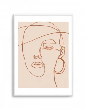 Her Contours II | Terracotta by oliveetoriel.com, a Prints for sale on Style Sourcebook