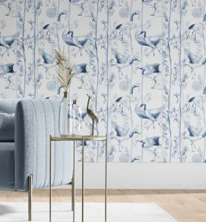 Blue Bamboo Wallpaper by oliveetoriel.com, a Wallpaper for sale on Style Sourcebook