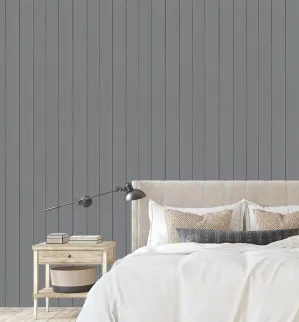 Tongue & Groove Wood Panel Wallpaper | Slate by oliveetoriel.com, a Wallpaper for sale on Style Sourcebook