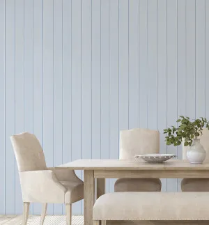 Tongue & Groove Wood Panel Wallpaper | Ice Blue by oliveetoriel.com, a Wallpaper for sale on Style Sourcebook