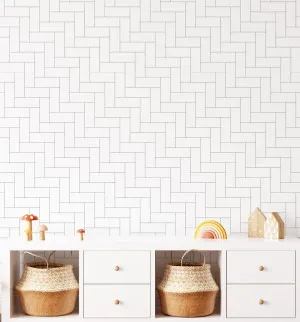 Classics: Herringbone Wallpaper by oliveetoriel.com, a Wallpaper for sale on Style Sourcebook