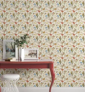 Vintage Butterfly Garden Wallpaper by oliveetoriel.com, a Wallpaper for sale on Style Sourcebook