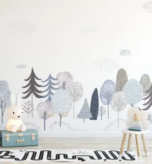 Scandi Forest Wallpaper Mural by oliveetoriel.com, a Wallpaper for sale on Style Sourcebook