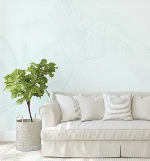 The Palms Wallpaper In Seafoam by oliveetoriel.com, a Wallpaper for sale on Style Sourcebook