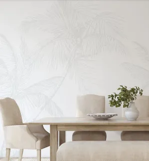 The Palms Wallpaper In Grey by oliveetoriel.com, a Wallpaper for sale on Style Sourcebook