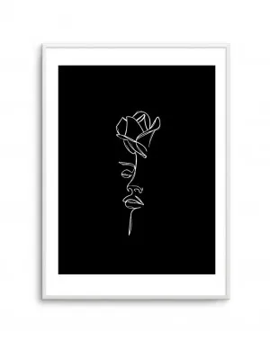 Her Wild Rose | B&W by oliveetoriel.com, a Prints for sale on Style Sourcebook