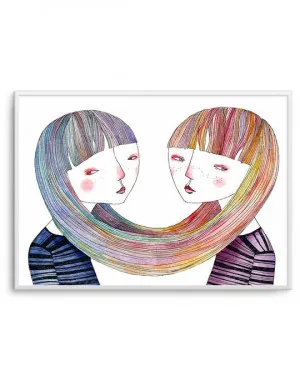 Sisters by oliveetoriel.com, a Prints for sale on Style Sourcebook