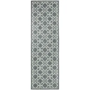 Pacific No.208 Indoor / Outdoor Runner Rug, 300x80cm, Grey / Cream by Austex International, a Outdoor Rugs for sale on Style Sourcebook