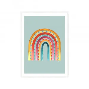 Rainbow Warrior in Haze Fine Art Print | FRAMED White Boxed Frame A3 (29.7cm x 42cm) With White Border by Luxe Mirrors, a Artwork & Wall Decor for sale on Style Sourcebook