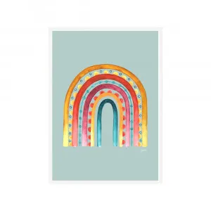 Rainbow Warrior in Haze Fine Art Print | FRAMED White Boxed Frame A3 (29.7cm x 42cm) No White Border by Luxe Mirrors, a Artwork & Wall Decor for sale on Style Sourcebook