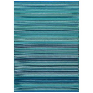 Chatai Rondo Reversible Outdoor Rug, 180x270cm, Blue by Artisan Decor, a Outdoor Rugs for sale on Style Sourcebook