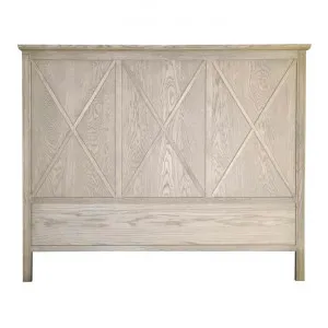 Aston Oak Timber Bed Headboard, Queen, Weathered Oak by Manoir Chene, a Bed Heads for sale on Style Sourcebook