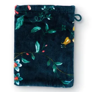 Pip Studio Les Fleurs Cotton Wash Mitt, Dark Blue by Pip Studio, a Towels & Washcloths for sale on Style Sourcebook