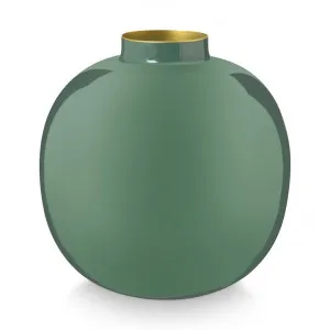 Pip Studio Costa Metal Vase, Small, Dark Green by Pip Studio, a Vases & Jars for sale on Style Sourcebook