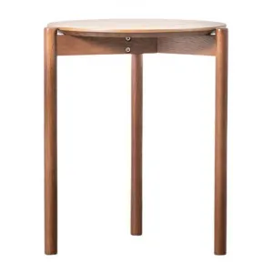 Trefin Oak Timber Round Round Side Table, Walnut by Casa Bella, a Side Table for sale on Style Sourcebook